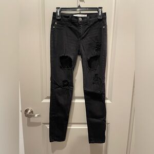 Sneak Peek black distressed women’s jeans size 1